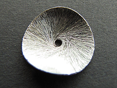 Scheibe, gebogen, gebrstet, Silber 925/-, 16mm